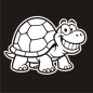 Preview: lustige grinsende Schildkröte Autoaufkleber Turtle Sticker Aufkleber A4280